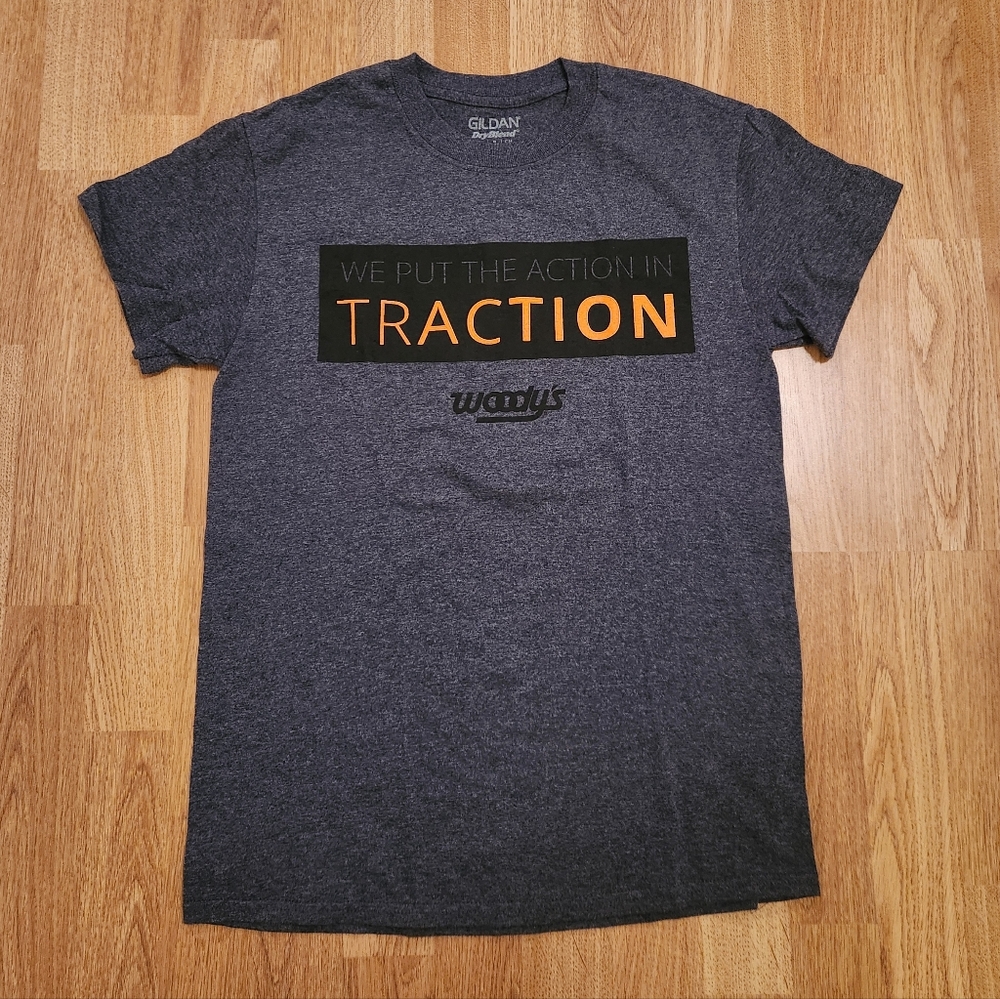 Woody's Traction Shortsleeve Cotton Tee T-Shirt Gray Small